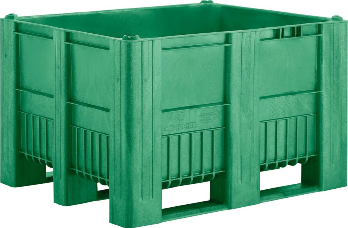 Palettenbox CB3
B1200 x T1000 x H760 mm
3 Kufen, lebensmittelecht - Detail 1