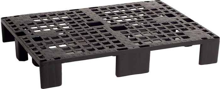 Leichtpalette, schwarz
B600xT800xH120 mm - Detail 1