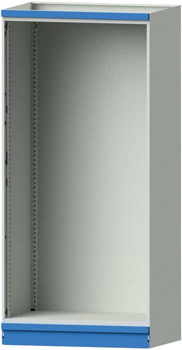 Leergehäuse Modell 100
B1015xT720xH2200mm
RAL 7035 - Detail 1