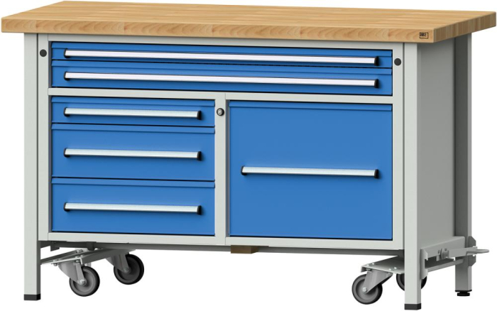 Anke Kastenwerkbank
B1500xT700xH940mm
RAL7035/RAL5012 BMP 50mm - Detail 1