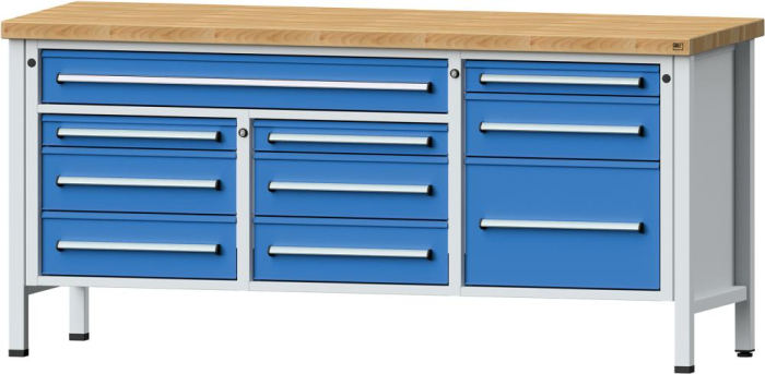 Anke Kastenwerkbank
B2000xT700xH940mm
RAL7035/RAL5012 BMP 50mm - Detail 1