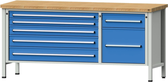 Anke Kastenwerkbank
B2000xT700xH940mm
RAL7035/RAL5012 BMP 50mm - Detail 1