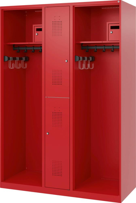 Feuerwehrspinde MAXI
bodenstehend Fach 300mm
RAL 3000/3000 - Detail 1