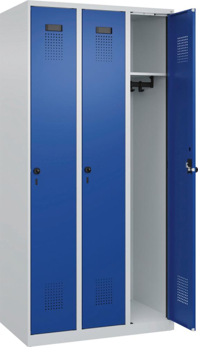 Garderobenschrank EVOLO
bodenstehend
RAL 7035/5010, 3 Abteile - Detail 1