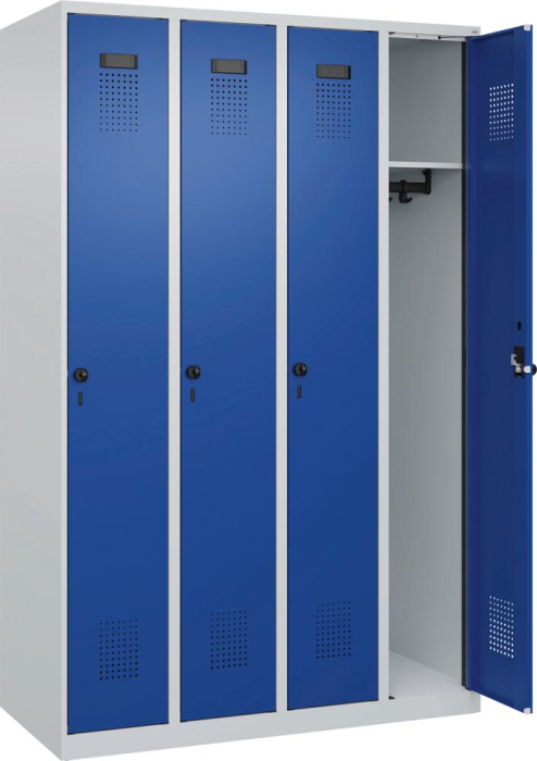 Garderobenschrank EVOLO
bodenstehend
RAL 7035/5010, 4 Abteile - Detail 1