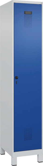 Garderobenschrank EVOLO
mit 100 mm hohen Füßen
RAL 7035/5010, 1 Abteil - Detail 1