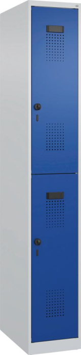 Doppelst. Schrank EVOLO
bodenstehend
RAL7035/5010, 1x2Abteile - Detail 1