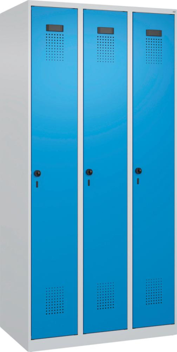 Garderobenschrank EVOLO
bodenstehend
RAL 7035/5012, 3 Abteile - Detail 1