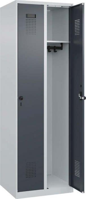Garderobenschrank EVOLO
bodenstehend
RAL 7035/7016, 2 Abteile - Detail 1