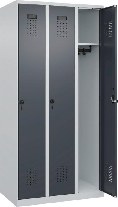 Garderobenschrank EVOLO
bodenstehend
RAL 7035/7016, 3 Abteile - Detail 1