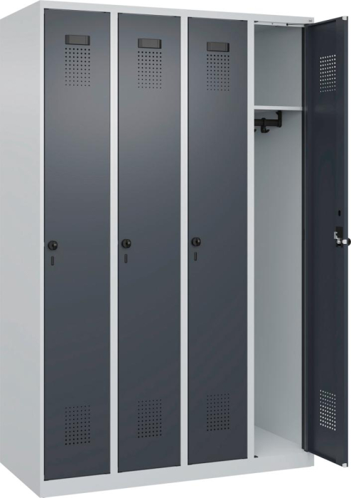 Garderobenschrank EVOLO
bodenstehend
RAL 7035/7016, 4 Abteile - Detail 1