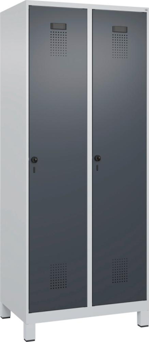 Garderobenschrank EVOLO
mit 100 mm hohen Füßen
RAL 7035/7016, 2 Abteile - Detail 1