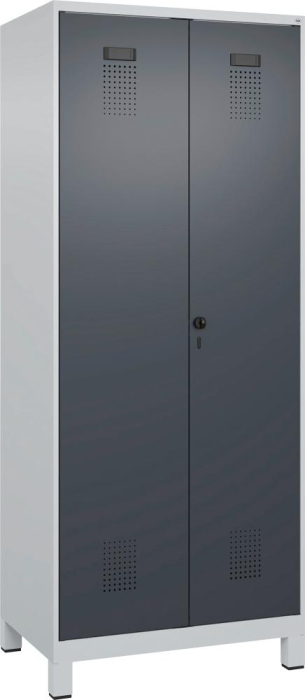 S/W-Gard.-Schrank EVOLO
mit 100 mm hohen Füßen
RAL 7035/7016, 2 Abteile - Detail 1
