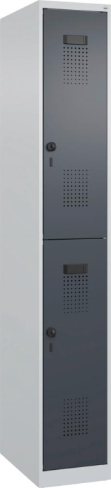 Doppelst. Schrank EVOLO
bodenstehend
RAL7035/7016, 1x2Abteile - Detail 1