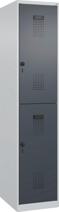 Doppelst. Schrank EVOLO
bodenstehend
RAL7035/7016, 1x2Abteile - Detail 1