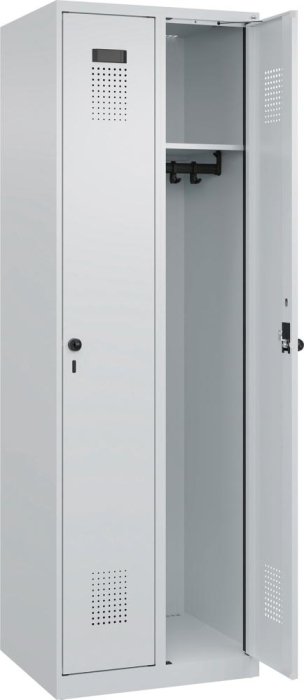 Garderobenschrank EVOLO
bodenstehend
RAL 7035/7035, 2 Abteile - Detail 1