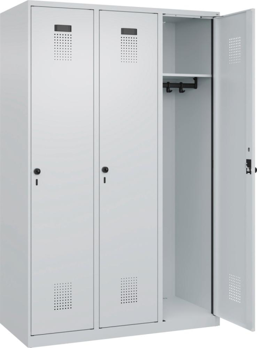 Garderobenschrank EVOLO
bodenstehend
RAL 7035/7035, 3 Abteile - Detail 1