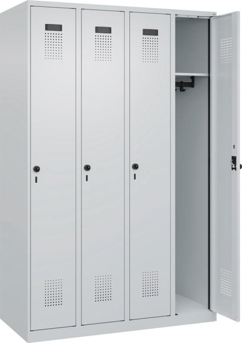 Garderobenschrank EVOLO
bodenstehend
RAL 7035/7035, 4 Abteile - Detail 1