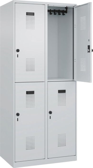 Doppelst. Schrank EVOLO
bodenstehend
RAL7035/7035, 2x2Abteile - Detail 1