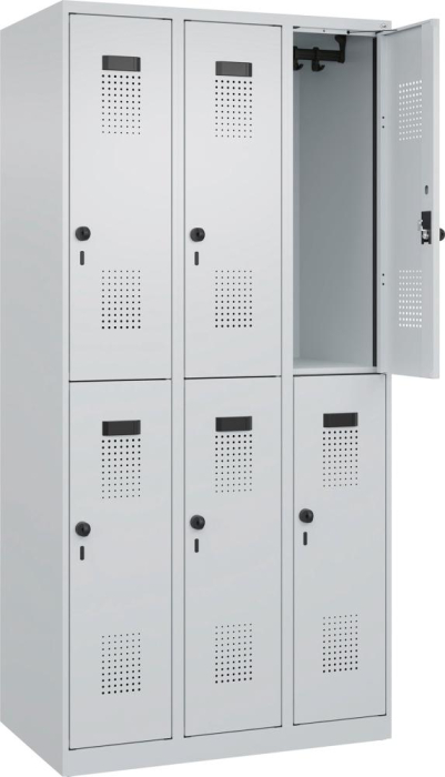 Doppelst. Schrank EVOLO
bodenstehend
RAL7035/7035, 3x2Abteile - Detail 1