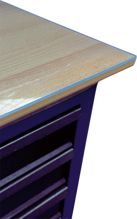 Weich-PVC Auflage
B2250xT800xH3mm
glasklar-transparent - Detail 1