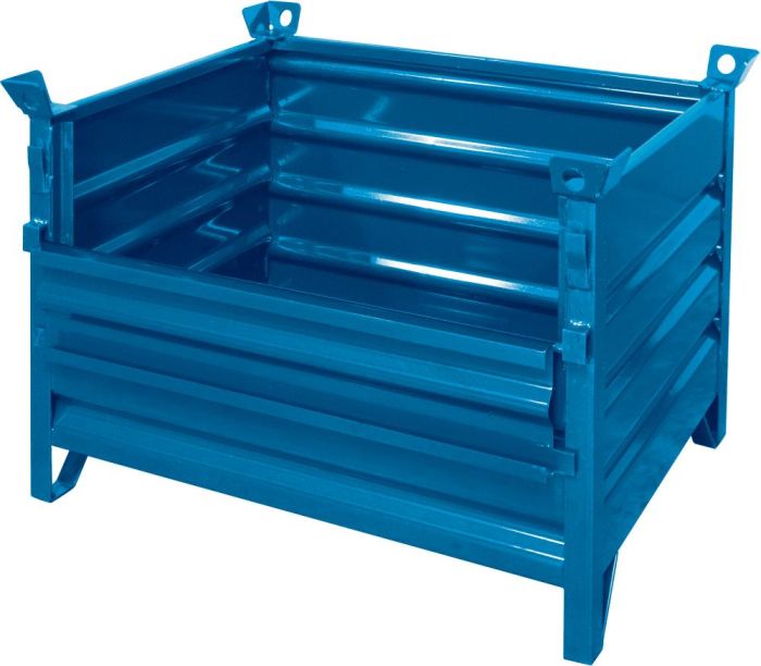 Vollwand-Stapelpalette
1500 kg
enzianblau RAL 5010 - Detail 1