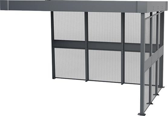 Überdachung CLEVERPARK
B2455 x T2245 x H2200 mm
Anbaumodul - Detail 1