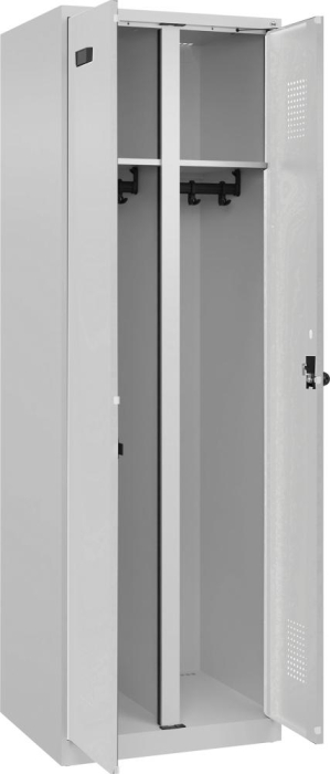 S/W-Gard.-Schrank EVOLO
bodenstehend
RAL 7035/5012, 2 Abteile - Detail 1