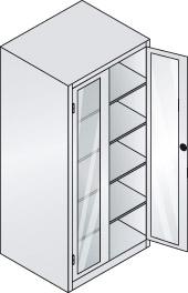 Flügeltürenschrank XXL
B930xT800xH1950 mm
RAL 7035/5012,4Fachböden - Detail 1