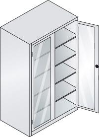Flügeltürenschrank XXL
B12000xT800xH1950 mm
RAL 7035, 4 Fachböden - Detail 1