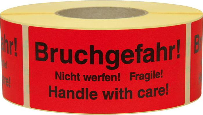 Hinweis Etiketten
Bruchgefahr
1.000 Stk/Rolle - Detail 1