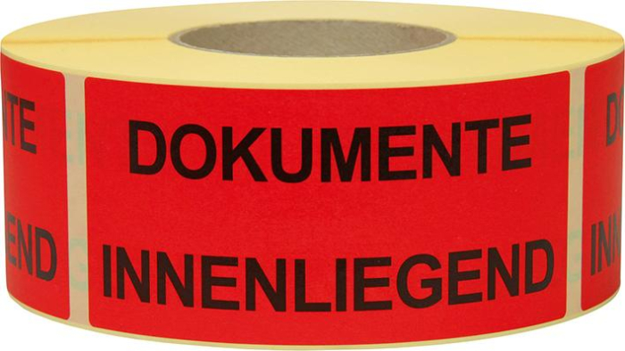 Hinweis Etiketten
Dok. Innenliegend
1.000 Stk/Rolle - Detail 1
