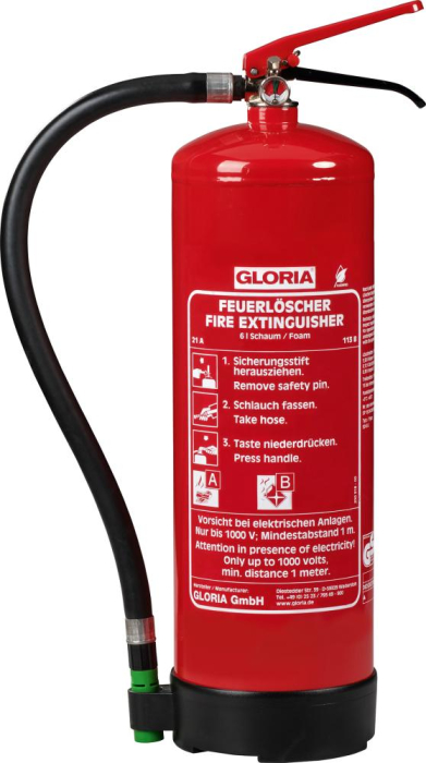 Dauerdruckschaumlöscher
6 Liter SDE 6 flourfrei
Brandklasse A & B - Detail 1