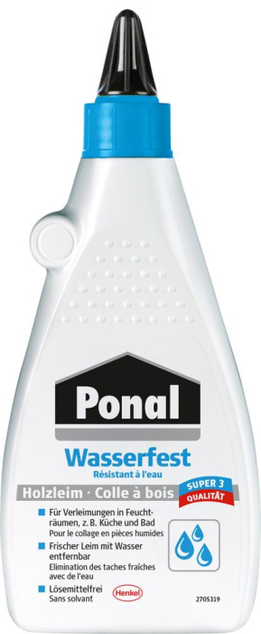 Ponal Wasserfest Super 3
Holzleim 550g Flasche (F)
Weißleim - Detail 1