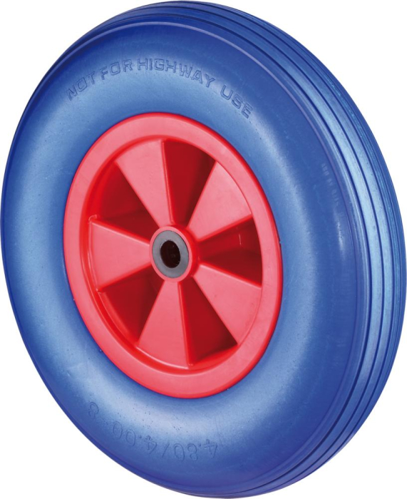 Rad pannensicher D16.400
400mm,Poly blau,Radk.
Kst.rot,RL,Rillenprofil - Detail 1