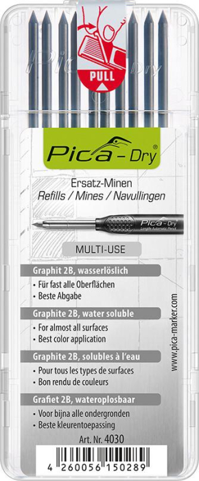 Ersatzminenset graphit
Pica-Dry 10-Stück-Set
P9756.1015 - Detail 1