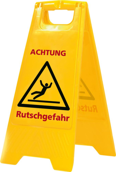 Warnschild Rutschgefahr
signalgelb - Detail 1