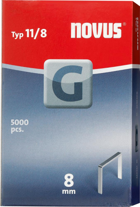 Flachdrahtklammer G
Typ 11/ 8 vz a 5000 St
Novus - Detail 1