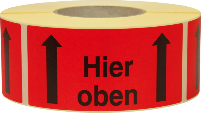 Hinweis Etiketten
Hier oben,1000 Stk./Rolle - Detail 1