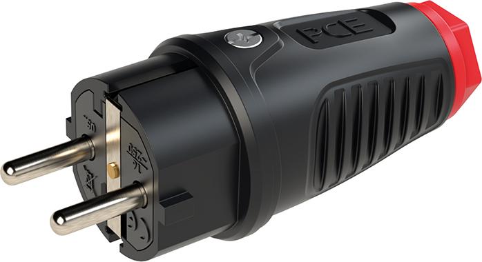 Schutzkontaktstecker
IP54 Vollgummi
16A / 250V AC / 3p (2P+E) - Detail 1