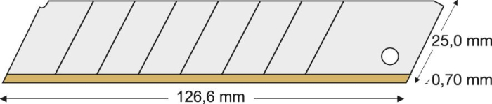 Abbrechklinge TiN 25mm
Pack a 10 Stück
LUTZ BLADES - Detail 1