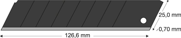 Abbrechklinge black 25mm
Pack a 10 Stück
LUTZ BLADES - Detail 1