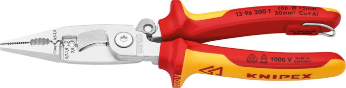 E.-Install.Zange VDE TT
200mm m.M.K.Griff Knipex - Detail 1