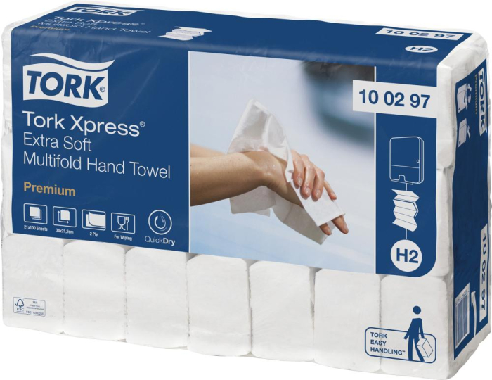 Tork Xpress Premium
Handtuchpapier
2-lagig - Detail 1