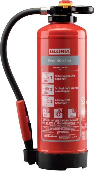 Pulver-Aufladelöscher
6 kg P 6 PRO
Gloria - Detail 1