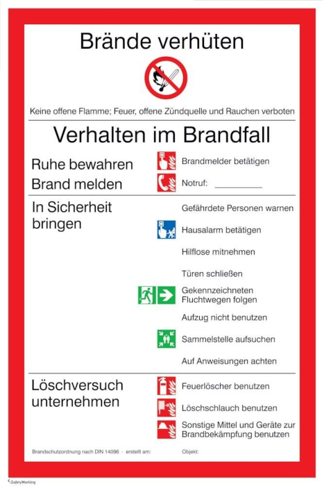 Verbotsschild Folie
B200xH300 mm
Brandschutzverordnung - Detail 1