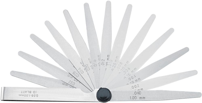 FORMAT Präz.Fühlerlehre
0.05 - 1.00 mm - 20 Blatt
P4483.0020 - Detail 1