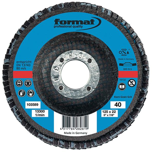 FORMAT-Schleifmopteller ZK
115 mm K80 gewölbt P8261.0080
f. Stahl-/Edelstahlbearbeitung - Detail 1
