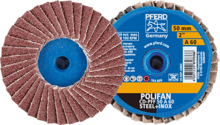 Mini-Polifan COMBIDISC
50mm Korund K 40    PFERD - Detail 1