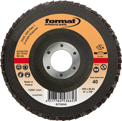 FORMAT-Schleifmopteller ZK
125 mm K40 gewölbt P8273.0040
universell f. Metallbearb. - Detail 1
